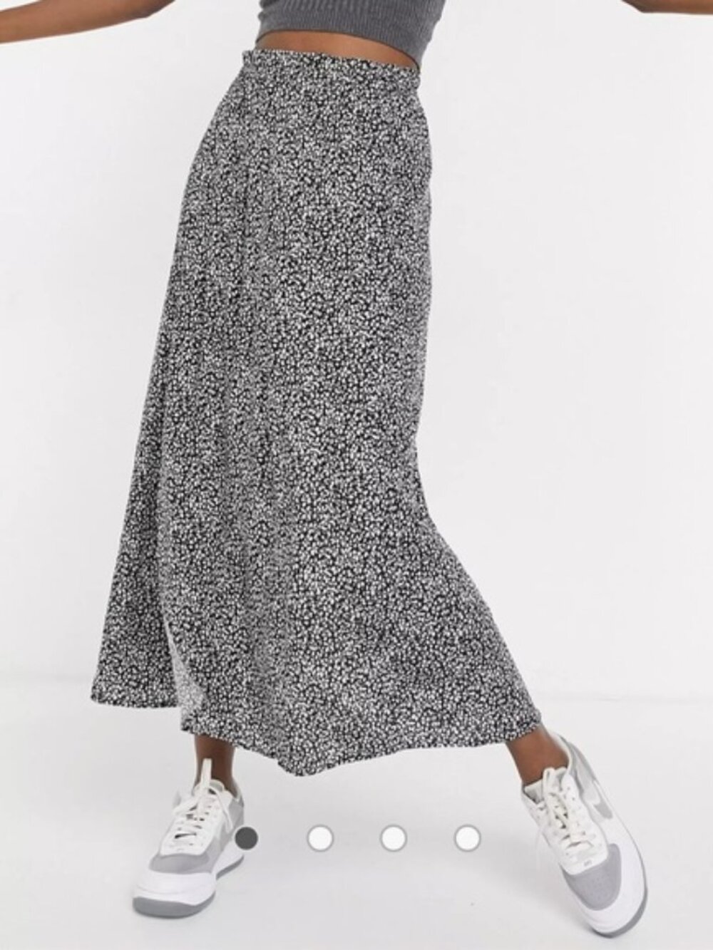 Pull&Bear Printed Maxi Skirt